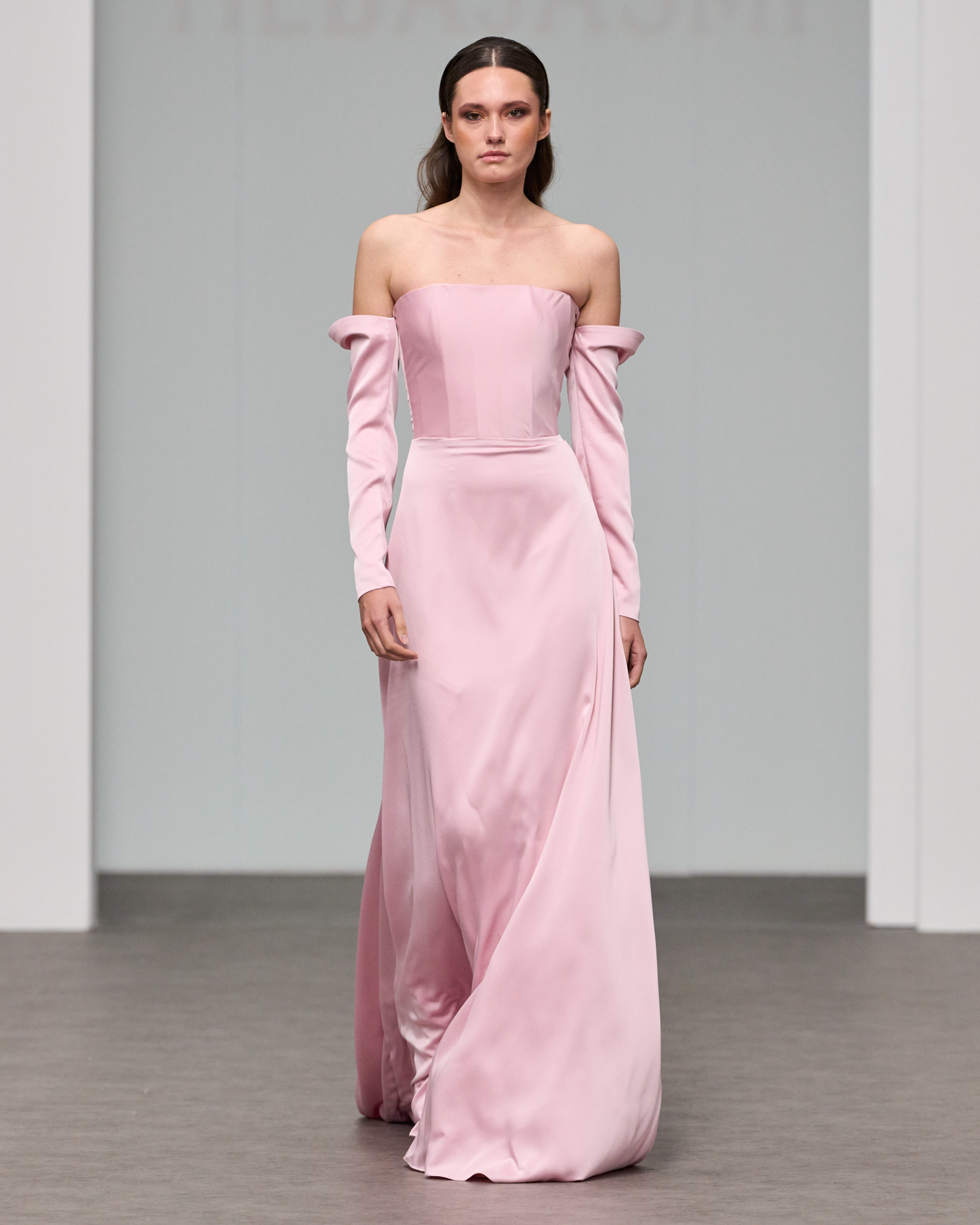 Strapless pink satin dress - G-HJ 121