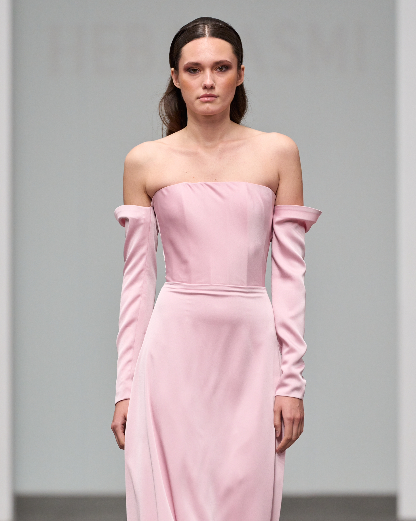Strapless pink satin dress - G-HJ 121